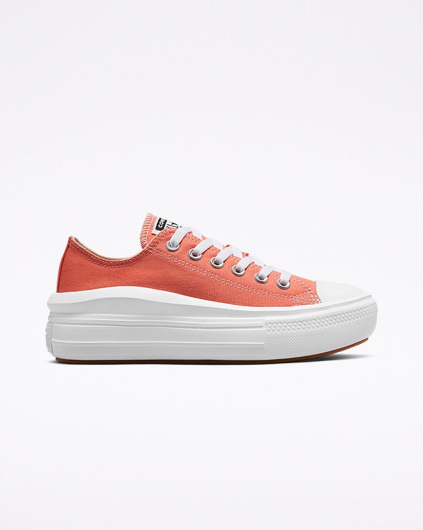 Women\'s Converse Chuck Taylor All Star Move Low Top Platform Shoes Orange / White | AU 845C0K